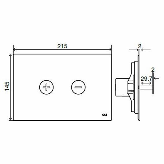 Кнопка смыва Oli Trumpet 046198 хром матовый