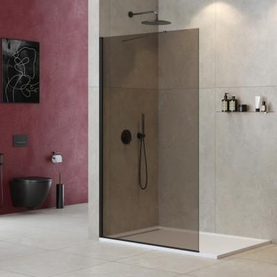 Душевая перегородка Cezares Liberta LIBERTA-L-1-TB-120-BR-NERO тонированное/черный матовый