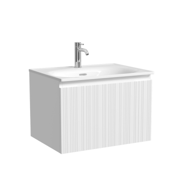 Тумба подвесная SANCOS Code 590х453х400, c одним  ящиком оснащенным доводчиками, цвет белый ,  CD60W