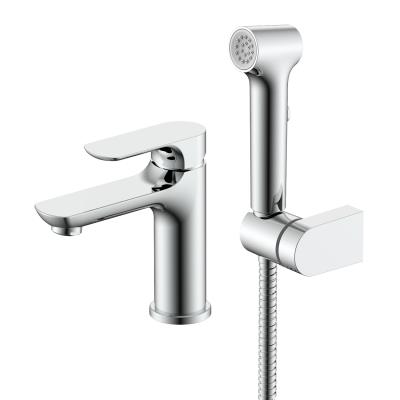 Смеситель для раковины с гигиеническим душем Raglo R03.12, хром