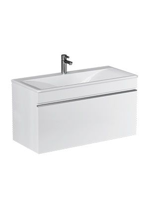 Тумба Velvex подвесная Pulsus 100 Белая (tp.PUL.PUL.100.1Y белый глянец)