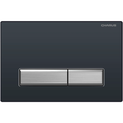 Кнопка смыва Charus Raiden FP.321.BBN.01 для инсталляции, черный матовый/хром