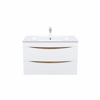 Тумба с умывальником IDDIS подвесная 80 см белая/золотистый дуб Cloud (CLNJO8XS0YQQ0iKE95LLK)