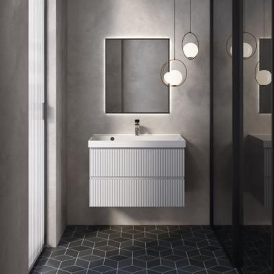 Тумба под умывальник подвесная AQUAme "S1" AQM900180WH  80 см., цвет белый глянец.