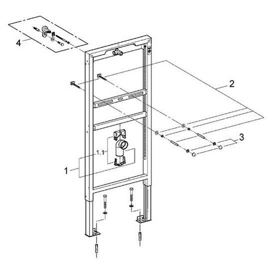 Система инсталляции Grohe Rapid SL 38517001 для писсуаров