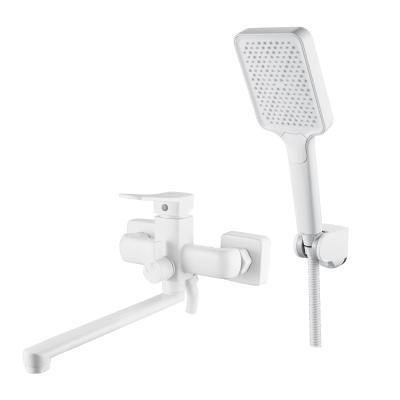 Смеситель для ванны однорычажный  Shevanik S9902C, Белый