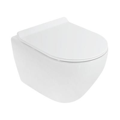 Унитаз подвесной Cezares Stylus CZR-513-TH-R с сиденьем soft close Cezares CZR-2011-SC белый