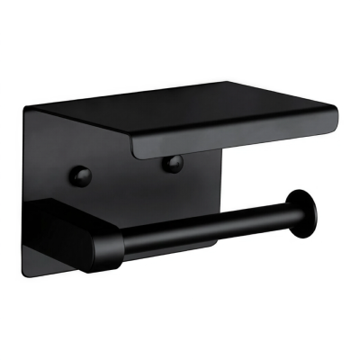 Держатель туалетной бумаги с полочкой Frap F5GP02BB-6NG, черный