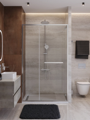 Душевая дверь Cezares Lux LUX-B-FS-11-120-C-CR 120 см, профиль хром, стекло прозрачное