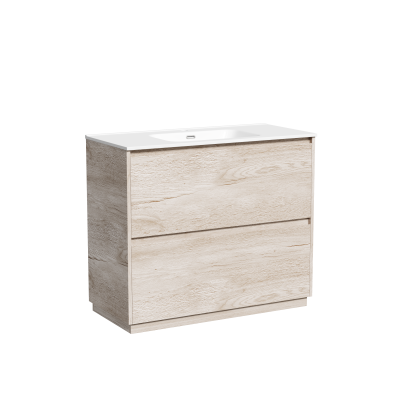 Тумба под раковину SANCOS Libra Floor напольная,  990х450х840, c двумя ящиками оснащенными доводчиками, дуб галифакс натуральный,  LB100FEG