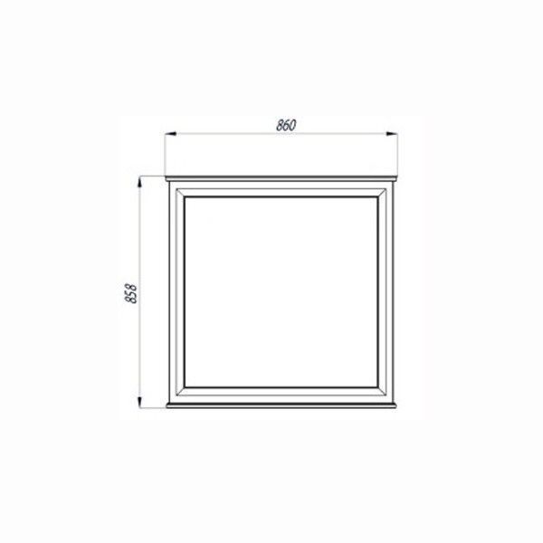 Зеркало Aquaton Беатриче 1A191802BEM60 85 слоновая кость, патина