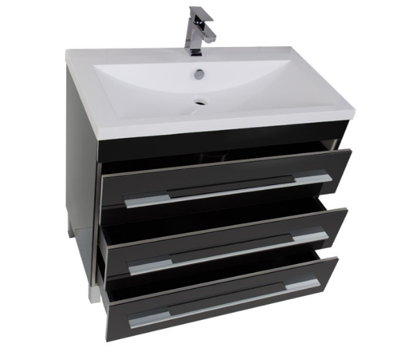 Тумба под раковину Aquanet Верона 00178473 90 черная