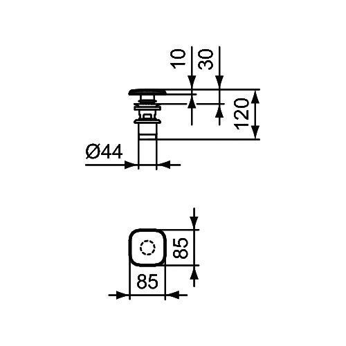 Донный клапан для раковины Ideal Standard T3629AA
