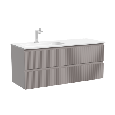 Тумба подвесная SANCOS Snob R левая 1195х445х500, c двумя ящиками оснащенными доводчиками, Doha Soft, SNR120LSM