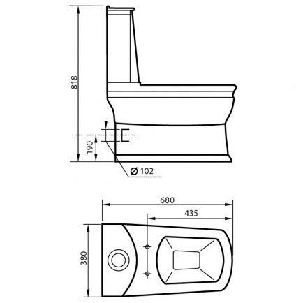 Унитаз напольный Cezares Toscana белый