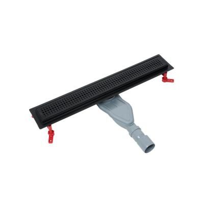 Лоток душевой, сифон 360, комбинированный затвор, перфорированная решетка, 600мм, черный, IDDIS, 975B6BL20DZ