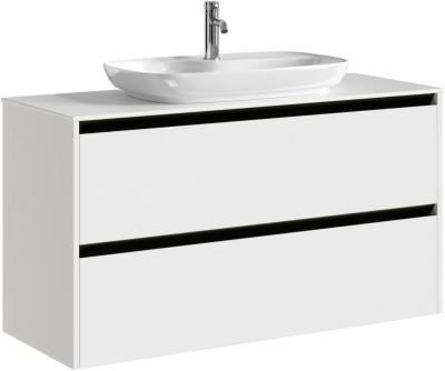 Тумба под раковину Allen Brau Activity 120 1.34007.WM белый матовый/черный браш