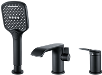 Смеситель для ванны однорычажный  Shevanik S4112H, Черный