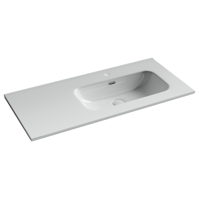 Раковина накладная мебельная Element чаша справа с отверстием под смеситель 1010x465x180 мм цвет белый CN7003R