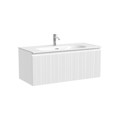 Тумба подвесная SANCOS Code 990х453х400, c одним  ящиком оснащенным доводчиками, цвет белый ,  CD100W