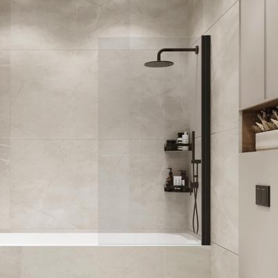 Шторка на ванну Terminus Ното 2CW150х70B 150х70 прозрачное стекло/черный