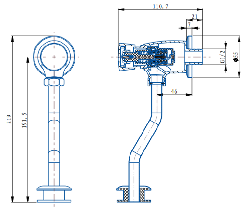 Смывное устройство для писсуаров AG5386CP