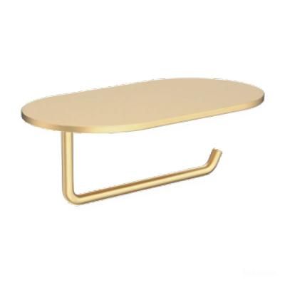 Держатель туалетной бумаги с полочкой Gappo G30703-3, сатин золотой