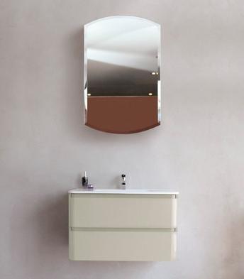 Мебель для ванной BelBagno Energia 60 tortora lucido, подвесная, 2 ящика