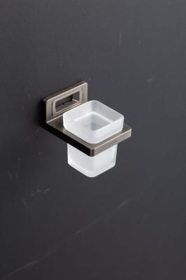 Стакан для ванной настенный Gappo G3YR08UK06YP-9GS, оружейная сталь