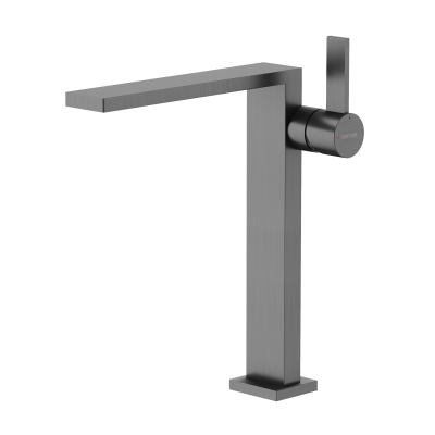 Смеситель для раковины высокий SANCOS Linn, вороненая сталь,  SC9020GG
