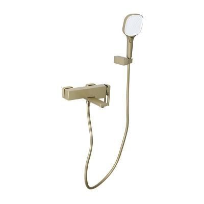 Смеситель для ванны Gappo G17-3 G3MV21AJ7-JI3 с душевым гарнитуром, сатин золотой