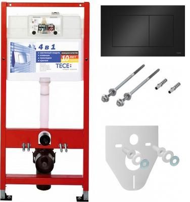Система инсталляции для унитаза Tece Base 2.0 9400401-9240407 с кнопкой смыва, черной
