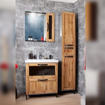 Комплект мебели для ванной Бриклаер ЛОФТ 70L, метрополитен грей