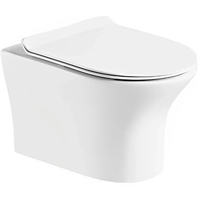 Унитаз подвесной Ceruttispa Bernina Aria CT7191 безободковый, с сиденьем микролифт, белый