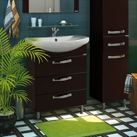 Тумба с раковиной Aquaton Ария Н 1A123401AA430 65 темно-коричневый