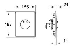 Кнопка смыва Grohe Skate 38862SH0 альпин-белый