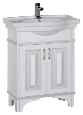 Тумба  для комплекта Aquanet Валенса 70 белый краколет/серебро