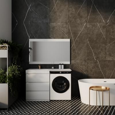 Тумба напольная "Даллас 130", 3 ящ., Люкс белая, PLUS Style Line СС-00000558