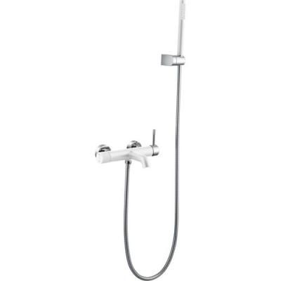 Смеситель Boheme Uno 463-WCR для ванны, белый/хром