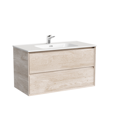 Тумба подвесная SANCOS Marmi 2.0 890х445х520 с двумя ящиками оснащенными доводчиками скрытого монтажа, дуб галифакс натуральный,  MR2.090EG