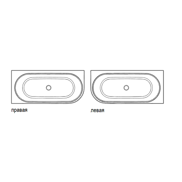 Ванна акриловая Riho Desire BD0600500K00133 184x84 L светодиоды с размещением под ванной