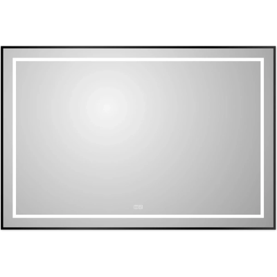 Зеркало BelBagno Kraft SPC-KRAFT-1200-800-LED-TCH-WARM-NERO 120x80 см, с LED-подсветкой, сенсорным выключателем, антизапотеванием, черный