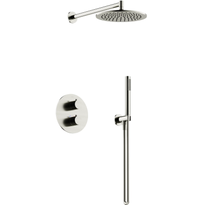 Душевой комплект Sancos Etna SC9010BN 250 мм, с термостатом, никель