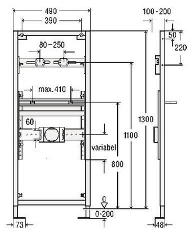 Система инсталляции для раковин Viega Eco Plus 461805