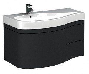 Тумба под раковину Aquanet Сопрано 1-95 00169662 L, ящик, черная