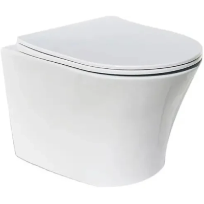 Унитаз подвесной Ceruttispa Adige Aria CT7837 безободковый, с сиденьем микролифт, белый