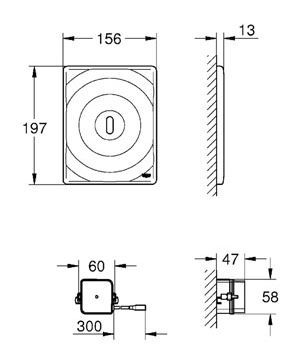 Кнопка смыва Grohe Tectron Surf 38699001