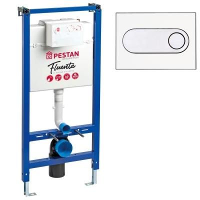 Комплект Pestan СЕТ Fluenta SET40006661OW подвесной унитаз + инсталляция + кнопка смыва ONYX белая