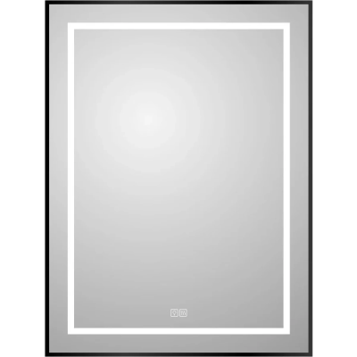 Зеркало BelBagno Kraft SPC-KRAFT-600-800-LED-TCH-WARM-NERO 60x80 см, с LED-подсветкой, сенсорным выключателем, антизапотеванием, черный