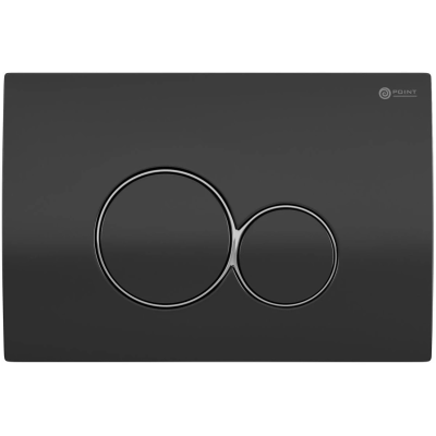 Кнопка смыва Point Виктория PN44061BC для инсталляции, черный матовый/хром/черный матовый